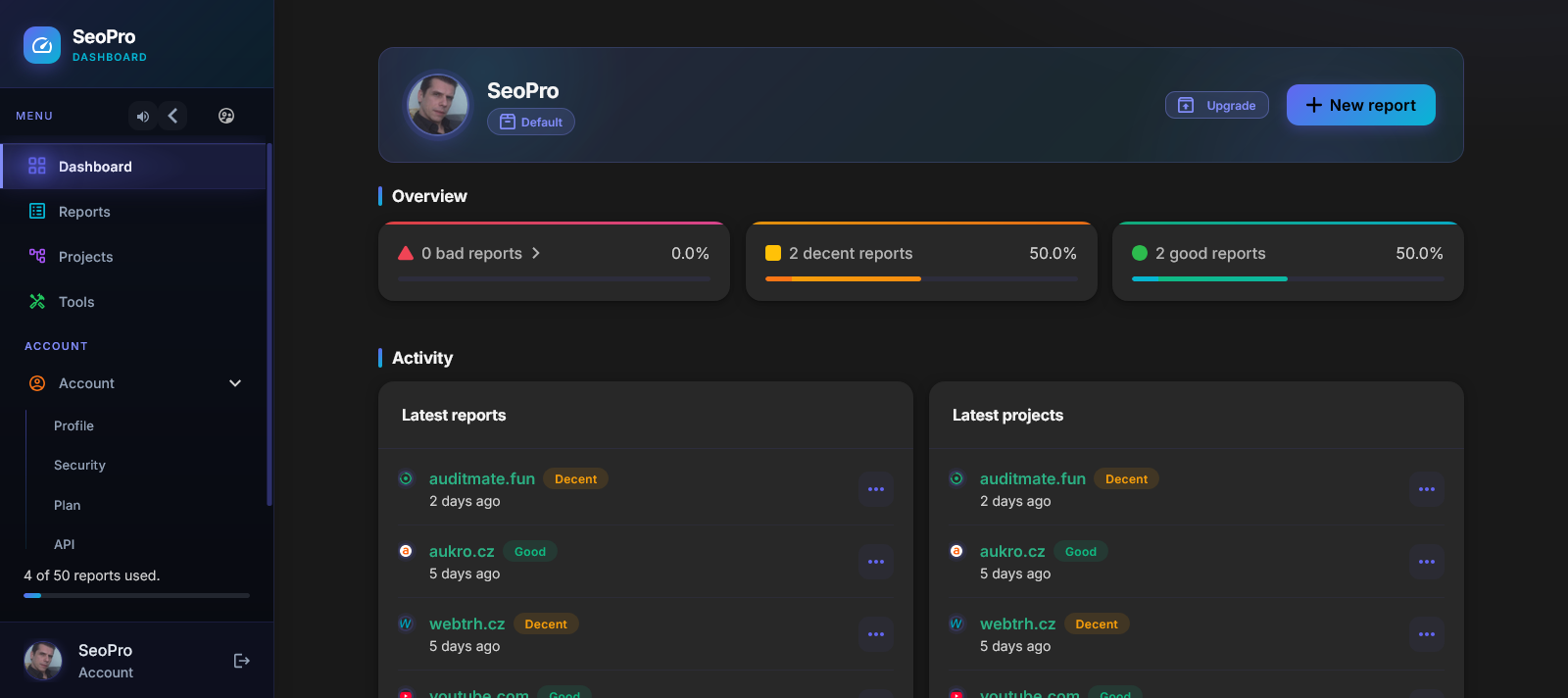 SeoPro system preview